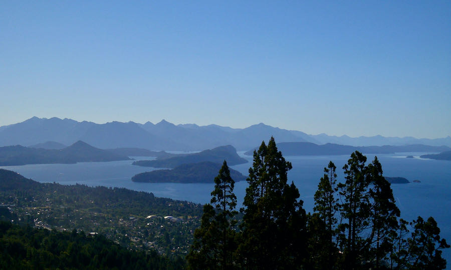 Hiking in Bariloche with sweeping views of Nahuel Huapi Lake.