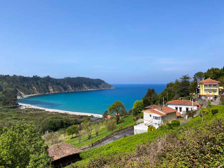 Playa de la Concha de Artedo, one of the most beautiful beaches in Asturias, viewed from the Camino del Norte.