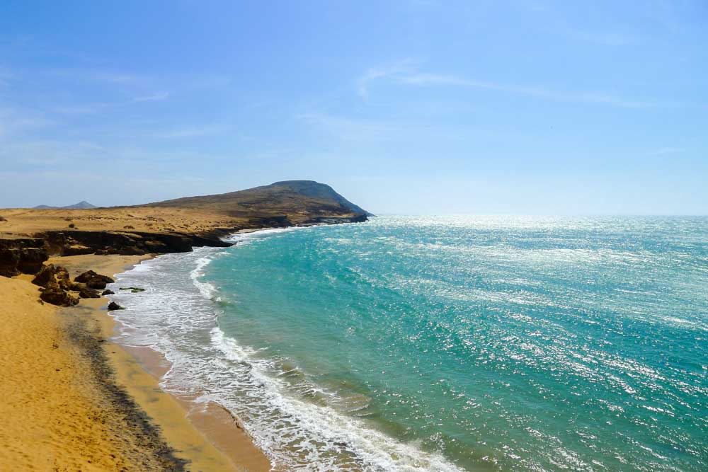 Desert beach in Cabo de la Vela, the most off-the-beaten-path destination on this Colombia itinerary.