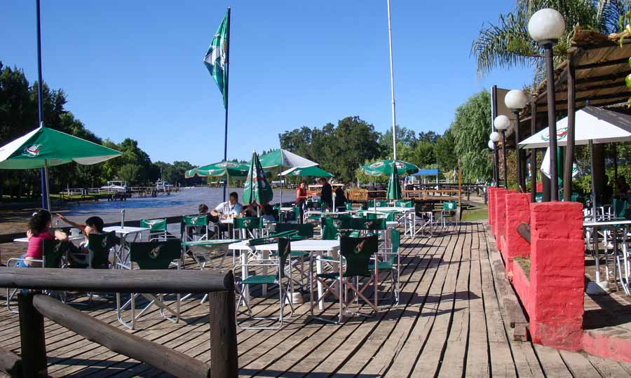 A restaurant terrace overlooking the Tigre River on day 4 of this Buenos Aires itinerary.