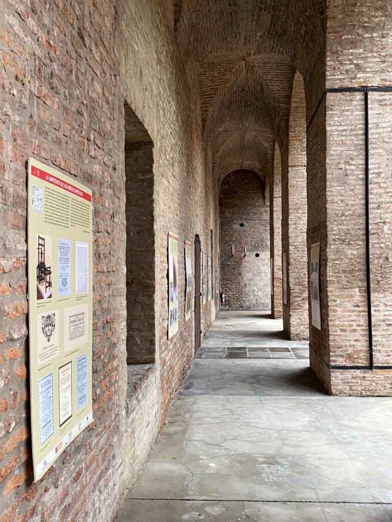 Brick archways of the Manzana de las Luces, a lesser-known historical landmark in Buenos Aires.