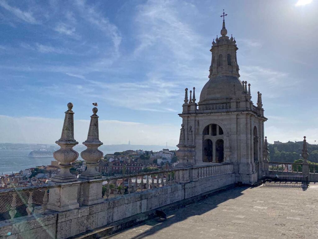 The enormous rooftop terrace of Igreja São Vicente de Fora, with an amazing 360-degree view of Lisbon.